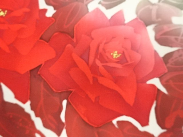 JAPANESE KIMONO / ANTIQUE SHIOZE HAND-PAINTED ROSE PATTERN HIRAKI NAGO